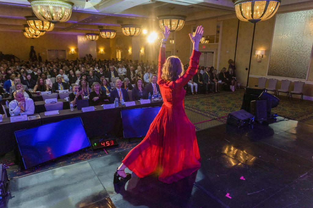 Dr. Zrinka stage Mega Success Conference USA